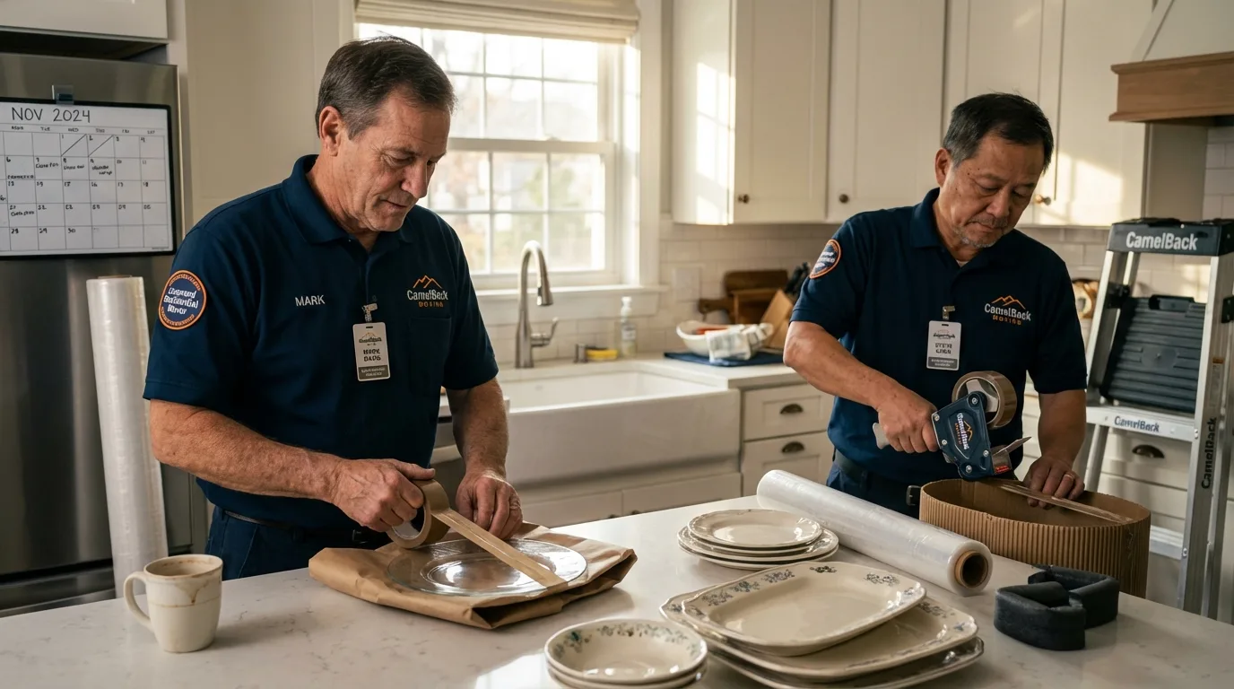 Professional crew packing kitchen dishware in Jacksonville, TX